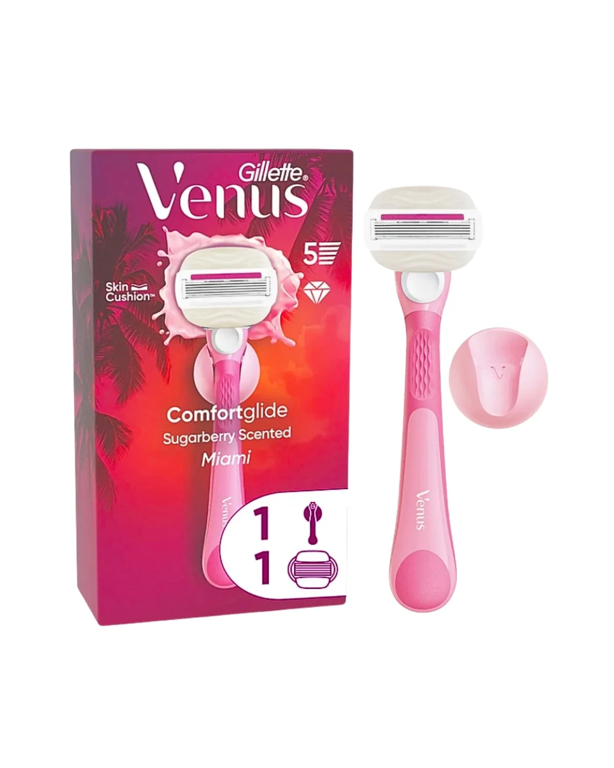 GILLETTE VENUS MIAMI VIBES ŽENSKI BRIJAČ + DRŽAČ - 1+1 