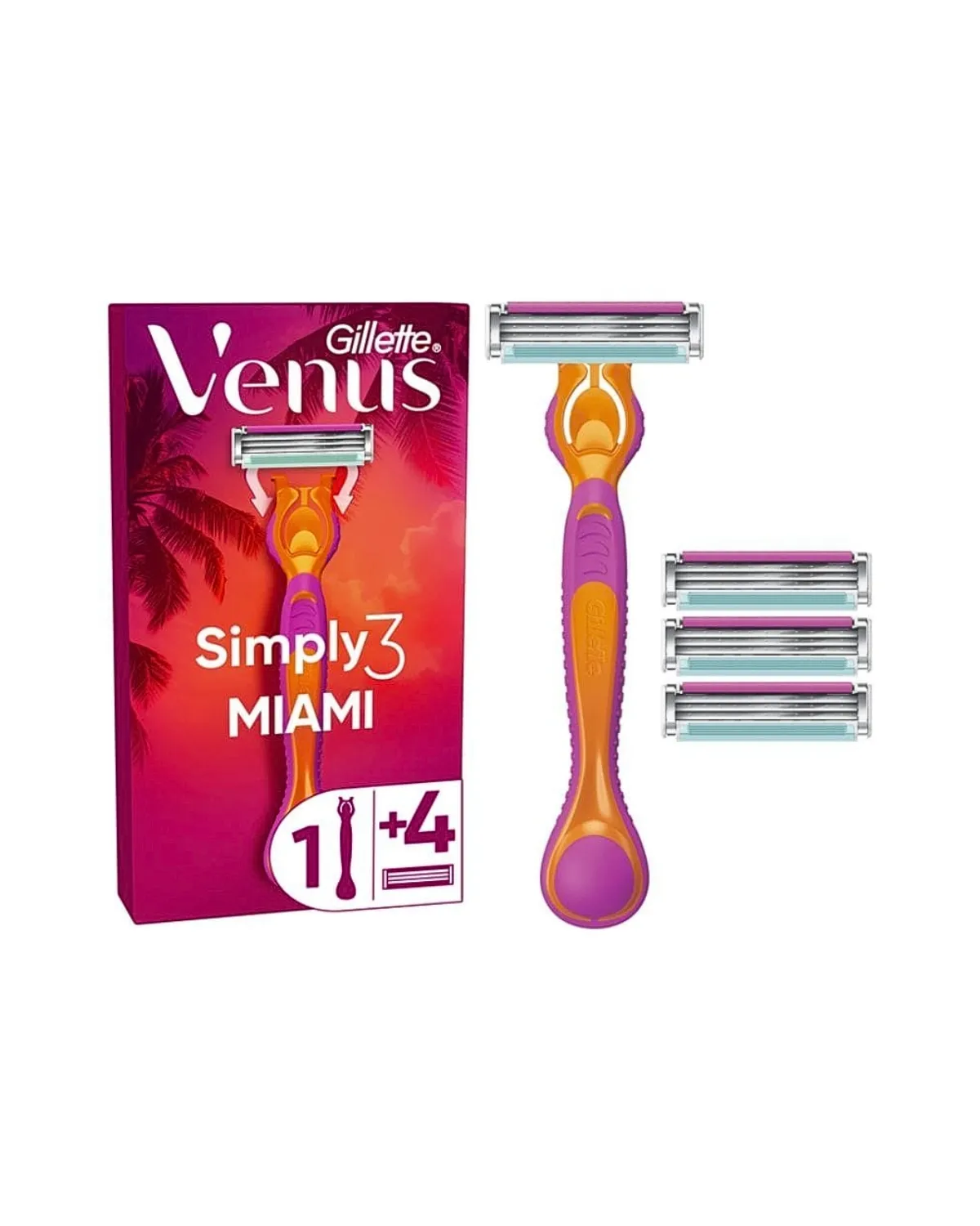 GILLETTE VENUS MIAMI VIBES ŽENSKI BRIJAČ + 4 DOPUNE 