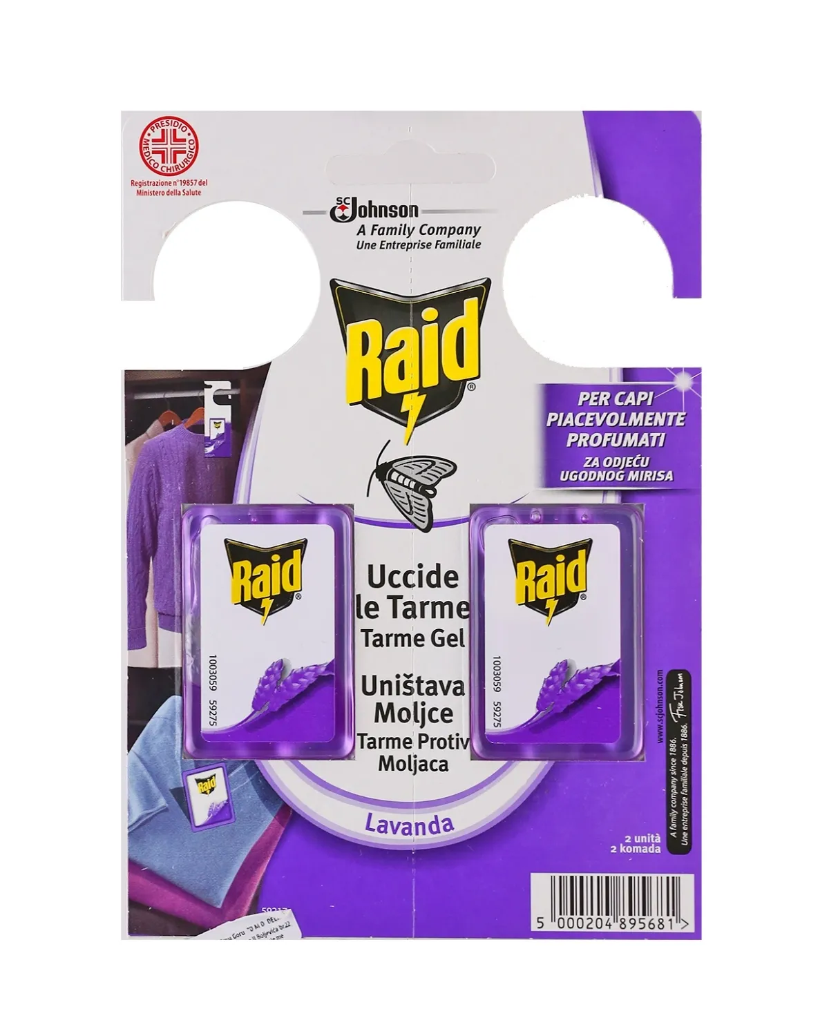 RAID INSEKTICID GEL PROTIV MOLJACA 2/1 LAVANDA 