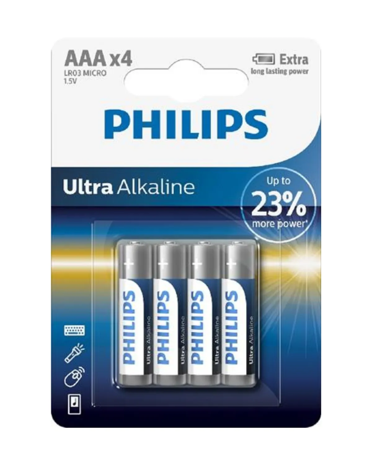 PHILIPS ULTRA ALKALINE AAA 4-BLISTER 