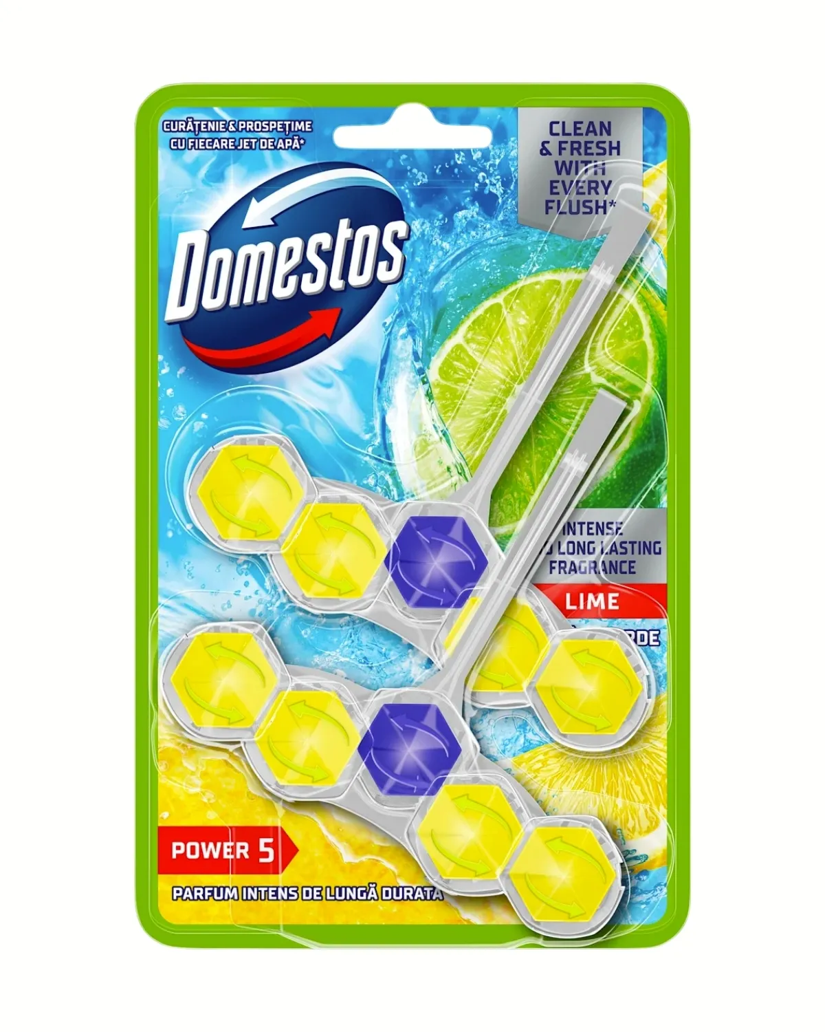 DOMESTOS POWER 5 LIME 2X50GR - OSVJEŽIVAČ WC ŠOLJE 