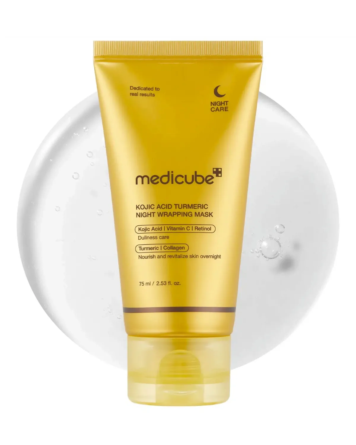 MEDICUBE KOJIC ACID TURMERIC NIGHT WRAPPING MASK 75ML 