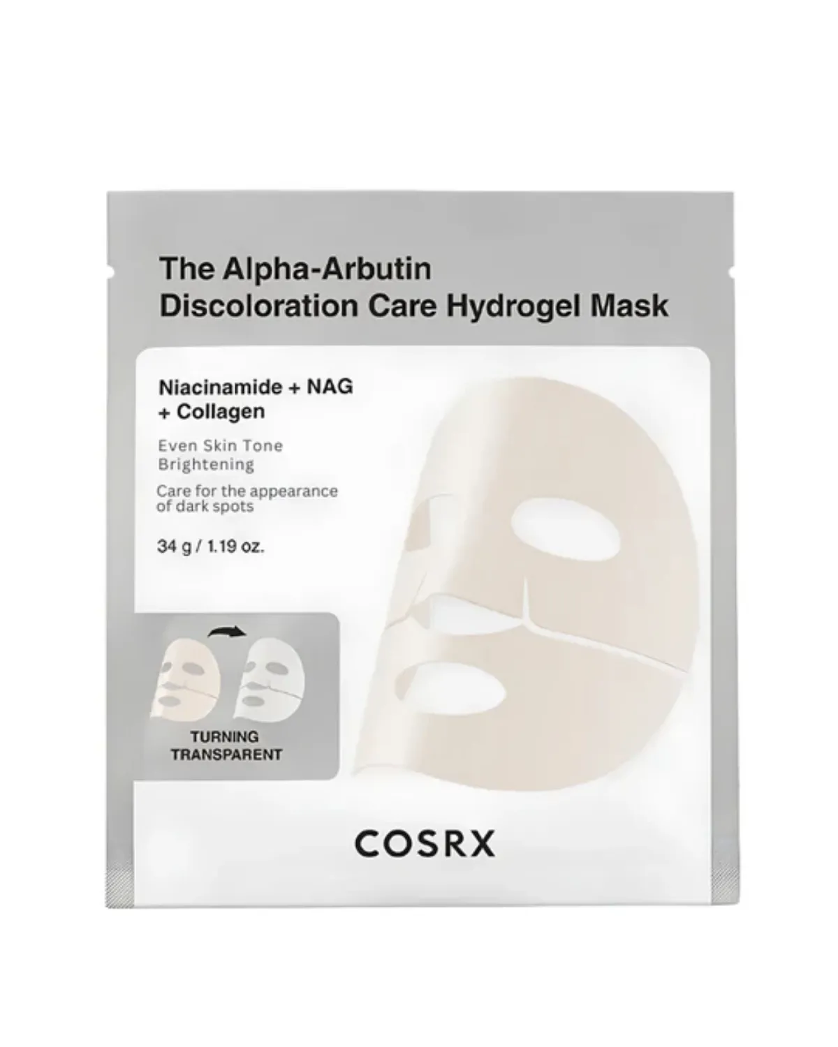 COSRX ARBUTIN DISCOLORATION HYDROGEL MASK 1EA 