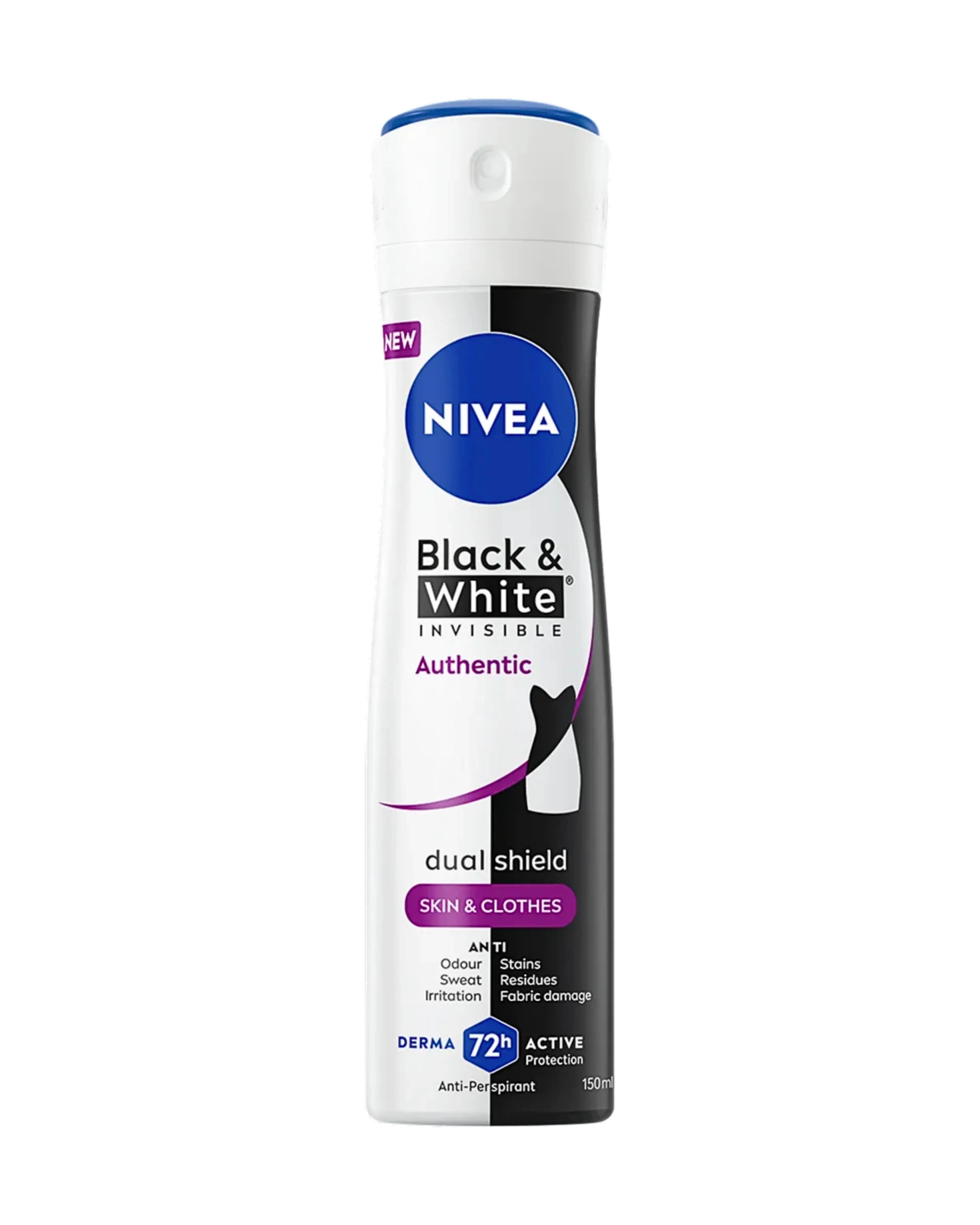 NIVEA DEO ŽENSKI B&W NEVIDLJIVI AUTHENTIC SPREJ 150ML 