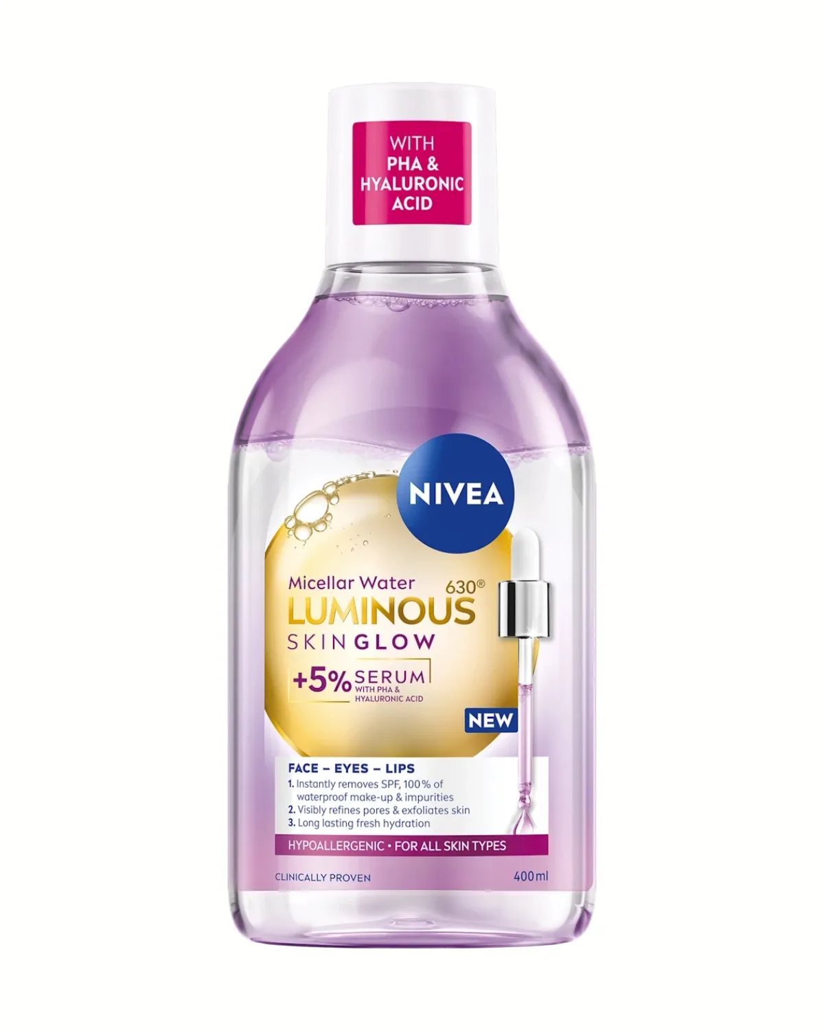 NIVEA LUMNIOUS SKIN GLOW MICELARNA VODA 400ML 