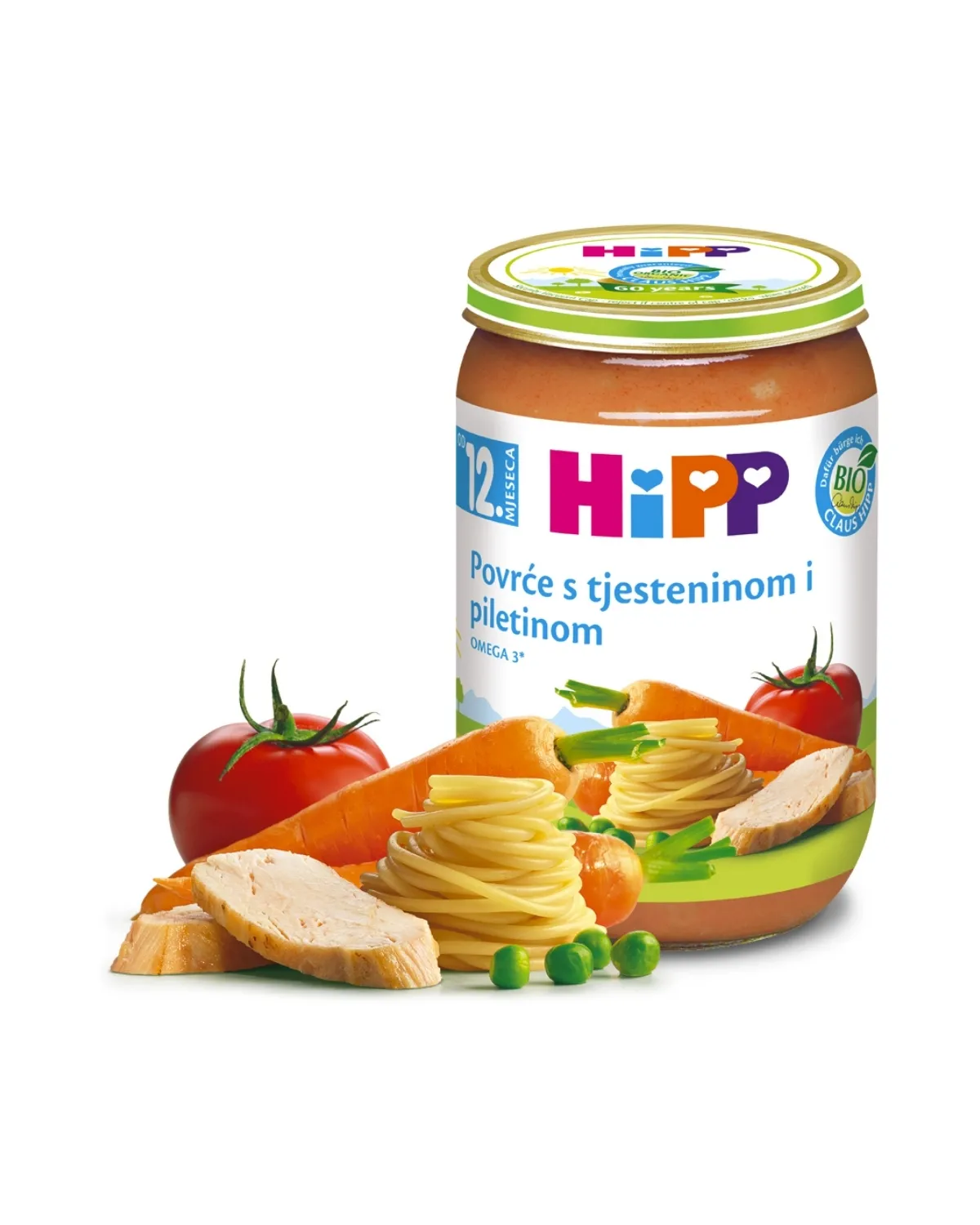 HIPP MESNA - TJESTENINA U PARADAJZ SOSU SA TELETINOM - 12 MJ. 