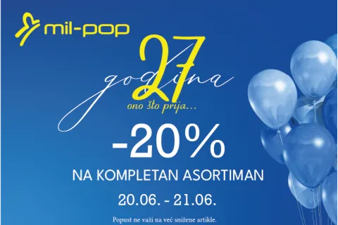 Mil Pop slavi velikih 27 godina uzajamnog povjerenja!