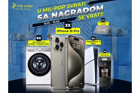 Nagradna igra: U Mil-Pop svrati, sa nagradom se vrati!