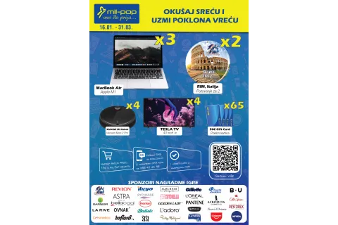 Nagradna igra: Okušaj sreću i uzmi poklona vreću!