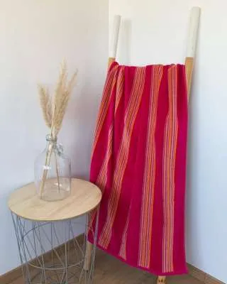 LA PLAGE PEŠKIR ZA PLAŽU MILONGA FUCHSIA 70X140