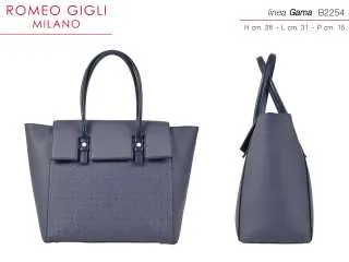 TORBA GAMA BLU DONNA ROMEO GIGLI MILANO 