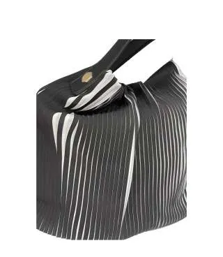 TORBA PLISSE NERO/OFF DONNA RG MILANO