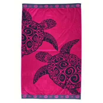 LA PLAGE PEŠKIR ZA PLAŽU FUCHSIA TURTLE 100X175 