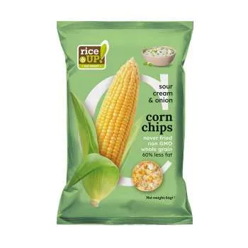 RICE UP KUKURUZNI ČIPS - PAVLAKA LUK 60G 