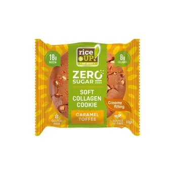 RICE UP! COLLAGEN COOKIE CARAMEL TOFFEE WITH FILING 60G 