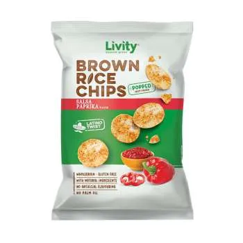 LIVITY BROWN RICE CHIPS - SALSA PAPRIKA 