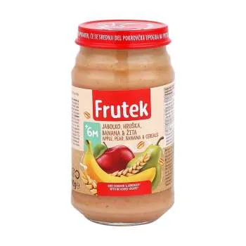 FRUTEK KAŠICA 190G - JABUKA KRUŠKA BANANA ŽITARICE 