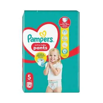 PAMPERS ACTIVE BABY PANTS VELIČINA 5 - 42 KOMADA 