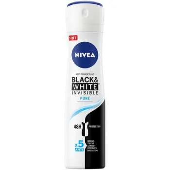 NIVEA Dezodorans INVISIBLE B&W PURE150ML 