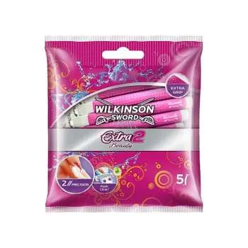 WILKINSON SWORD EXTRA 2 BEAUTY - JEDNOKRATNI BRIJAČI ZA ŽENE 5 KOMADA 