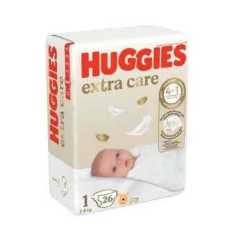 HUGGIES 1 EXTRA CARE 26 KOM 