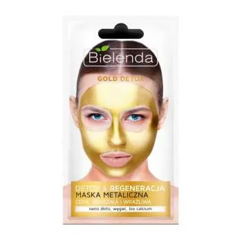 BIEL. METALLIC GOLD DETOX MASKA ZA LICE ZRELA/OSJET.KOZA 8G 