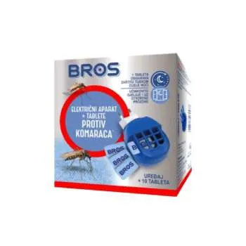 BROS ELEKTRIČNI APARAT + TABLETE PROTIV KOMARACA 10KOM 