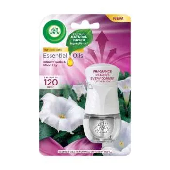 AIRWICK AIR FRESHNER APARAT + REFILL OSVJEŽIVAČ19ML SMOOTH SATIN & MOON LILY 