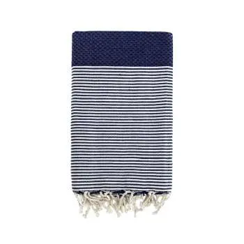 LA PLAGE PEŠKIR ZA PLAŽU PLATNENI TANJI MIKANDA NAVY 100X200 