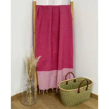 LA PLAGE PEŠKIR ZA PLAŽU PLATNENI TANJI MIKANDA FUCHSIA 100X200 