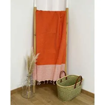 LA PLAGE PEŠKIR ZA PLAŽU PLATNENI TANJI MIKANDA ORANGE 100X200 