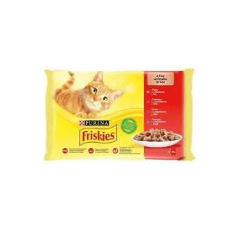 FRISKIES ZA MAČKE U UMAKU SA GOVEDINOM 12X(4X85G) 