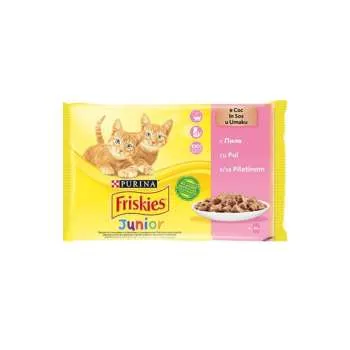 FRISKIES JUNIOR CAT CIG-CHKN 12X(4*85G) 