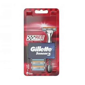 GILLETTE BRIJAC SENSOR3 H+6 RED RAZOR 
