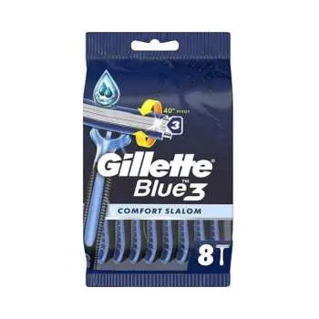 GILLETTE BLUE 3 COMFORT SLALOM 8PCS 