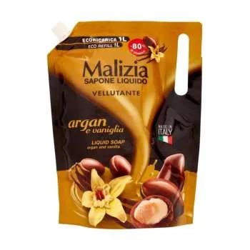 MALIZIA TEČNI SAPUN VREĆICA ARGAN&VANILA 1000ML 