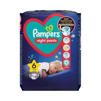 PAMPERS PELENE NIGHT PANTS 6 19KOM 