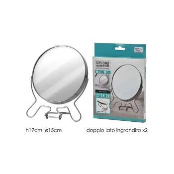 VESTI CASA OKRETNO OKRUGLO OGLEDALO 15XH17 CM HROMIRANO 