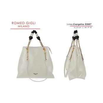 EVANGELINA BORSA DONNA RG MILANO B3687 OFF WHITE 