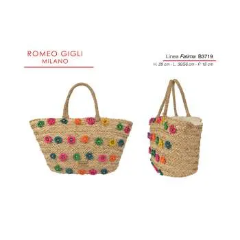 FATIMA BORSA PAGLIA DN RG MILANO B3719 MULTICOLOR 