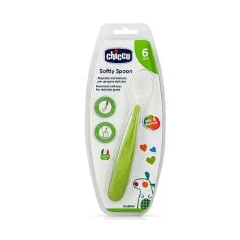 KAŠIKA ZA BEBE SILIKON 6M+ZELENA 