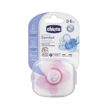 VARALICA PHYSIO SILIKON 0-6M 1/1 0%BPA-ROZA COMFORT 