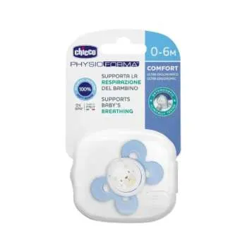 VARALICA PHYSIO SILIKON 0-6M 1/1 0%BPA PLAVA COMFORT 