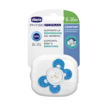 VARALICA PHYSIO SILIKON 6-16M 1/1 0%BPA-PLAVA COMFORT 