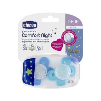 VARALICA PHYSIO SILIKON 16-36M+ 2/1 0%BPA PLAVA COMFORT 