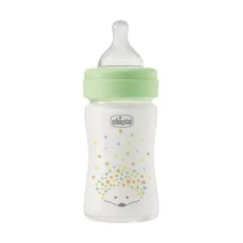 CHICCO FLAŠICA STAKLENA PERFECT EASY 150 ML SILIKON ZELENA 
