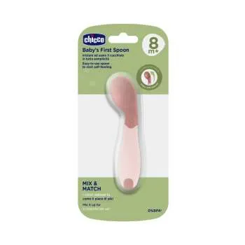KAŠIKA ZA BEBE PVC 8M+ PINK 