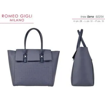 TORBA GAMA BLU DONNA ROMEO GIGLI MILANO 