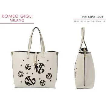 TORBA ŽENSKI MARIE BEIGE/NERO ROMEO GIGLI MILANO 