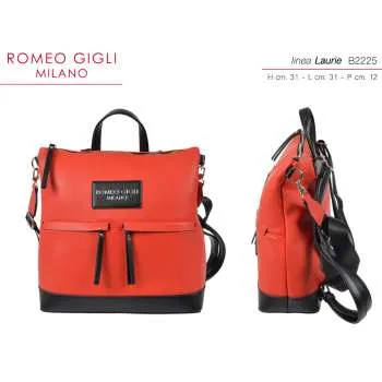 TORBA Z. LAURIE ROSSO/NERO RG MILANO 